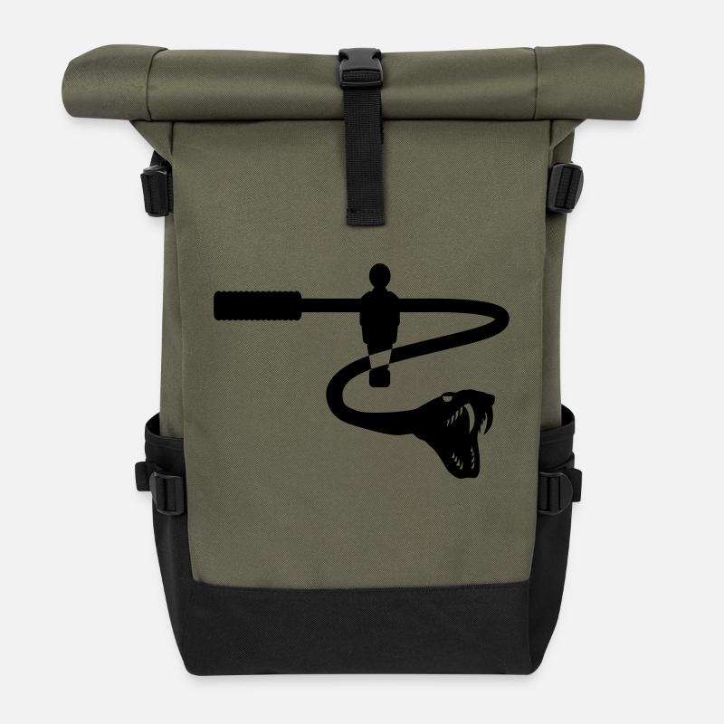 Tischfussball - Rolltop Rucksack - Olive/Schwarz
