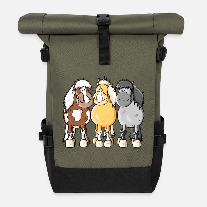 Shetty Trio - Rolltop Rucksack - Olive/Schwarz