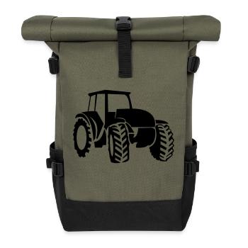 traktor - Roll Top Backpack - olive/black - Front
