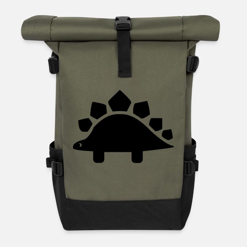dino - Rolltop Rucksack - Olive/Schwarz