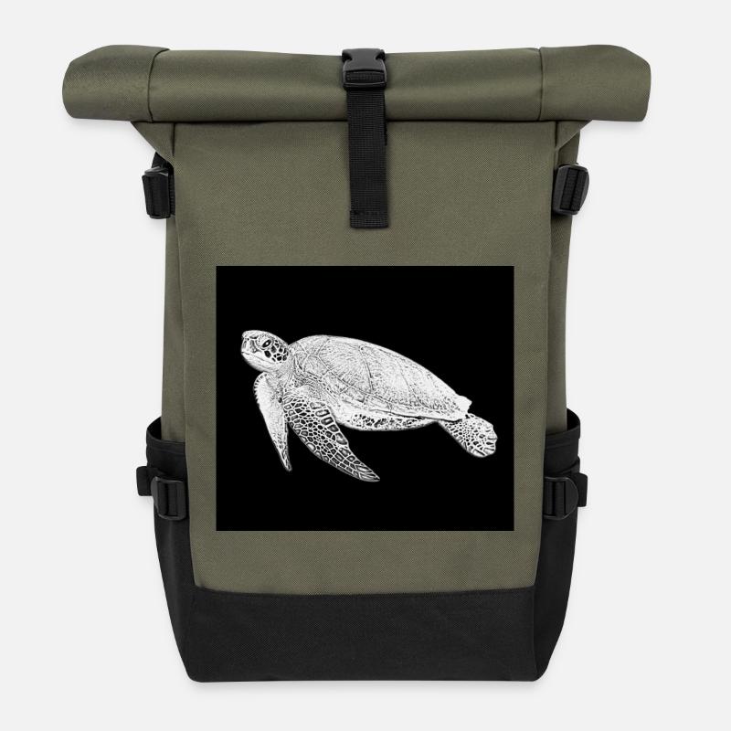 Schildkröte - Rolltop Rucksack - Olive/Schwarz