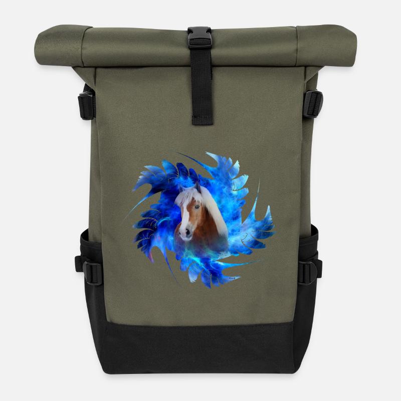 Haflinger Ibiza - Sac à dos roll top - olive/noir