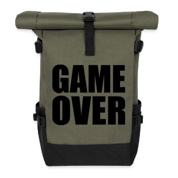 Game over - Roll Top Backpack - olive/black - Front
