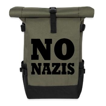 No nazis - Roll Top Backpack - olive/black - Front
