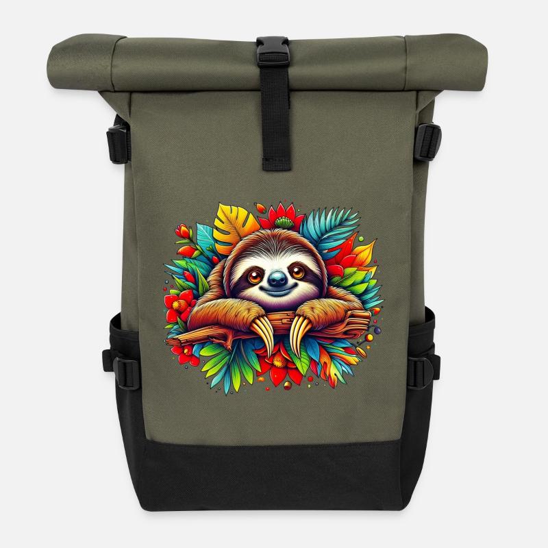 Faultier - Rolltop Rucksack - Olive/Schwarz