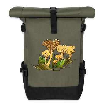 Pilze - Rolltop Rucksack - Olive/Schwarz - Vorne
