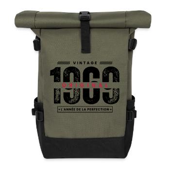 vintage 1969 / cadeau 1969 / perfection 1969 - Sac à dos roll top - olive/noir - Devant