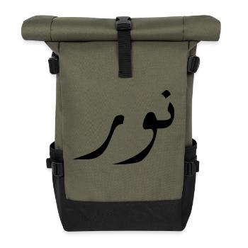 Nour in Arabic - light - Roll Top Backpack - olive/black - Front