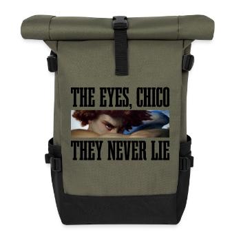 The eyes, Chico they never lie - Rolltop Rucksack - Olive/Schwarz - Vorne
