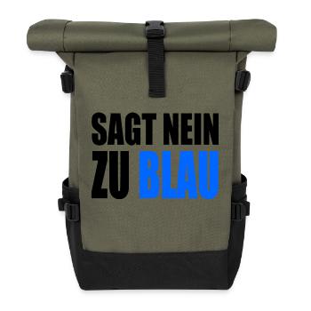 Say no to blue - Roll Top Backpack - olive/black - Front