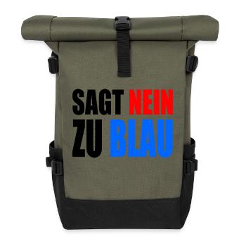Dites non au bleu - AfD - Sac à dos roll top - olive/noir - Devant