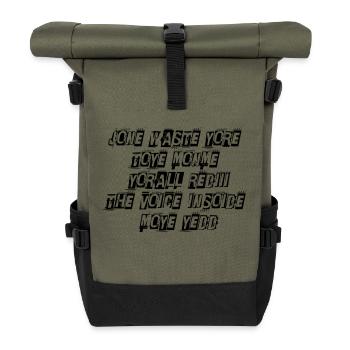 JONE WASTE YORE TOYE MONME YORALL REDIII THE VOICE - Roll Top Backpack - olive/black - Front