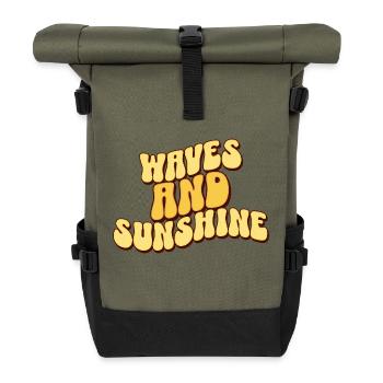 Kitesurf Kitesurfer Kiteboard - Sac à dos roll top - olive/noir - Devant