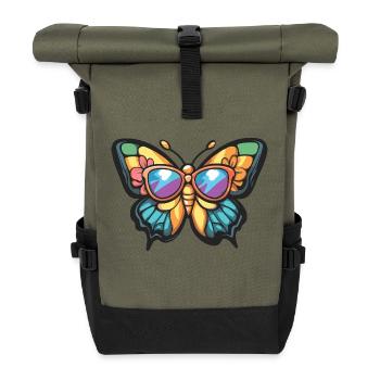 papillon drôle d’été - Sac à dos roll top - olive/noir - Devant