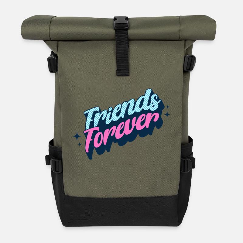 Sunset Beach Heart Meets Soul - Roll Top Backpack - olive/black