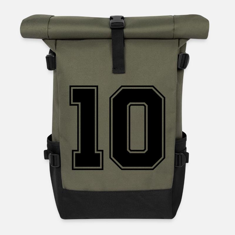 10 - Rolltop Rucksack - Olive/Schwarz