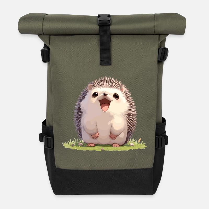Igel - Rolltop Rucksack - Olive/Schwarz
