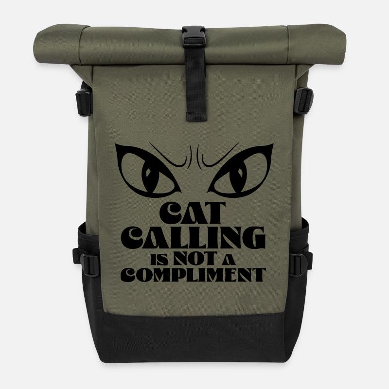 Siffler n’est pas un compliment - Sac à dos roll top - olive/noir