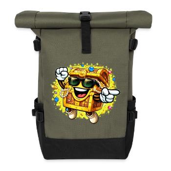 Golden Coffin Swag - Roll Top Backpack - olive/black - Front