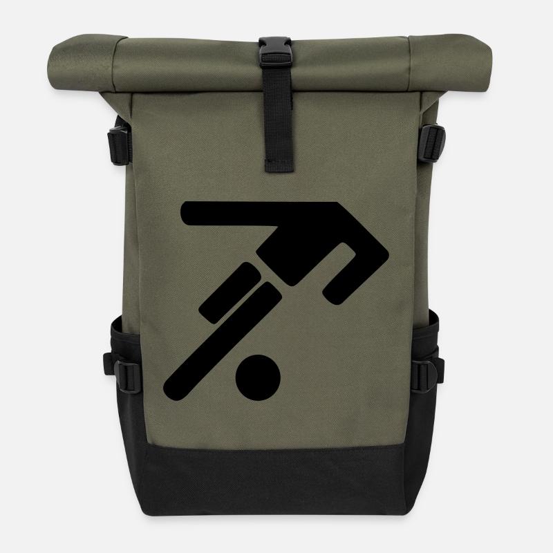 Soccer Logo Headless - Sac à dos roll top - olive/noir
