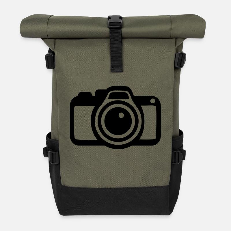 Kamera - Rolltop Rucksack - Olive/Schwarz