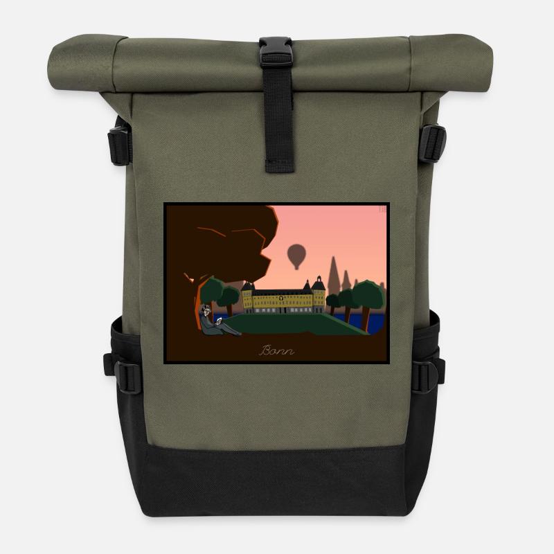 Bonn - Rolltop Rucksack - Olive/Schwarz