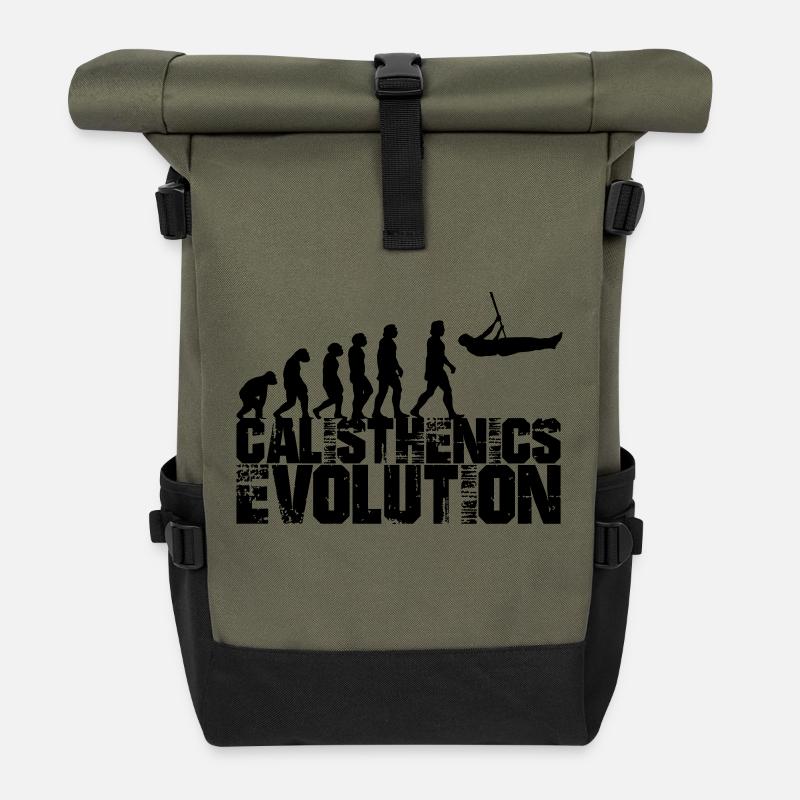 calisthenics evolution - Rolltop Rucksack - Olive/Schwarz