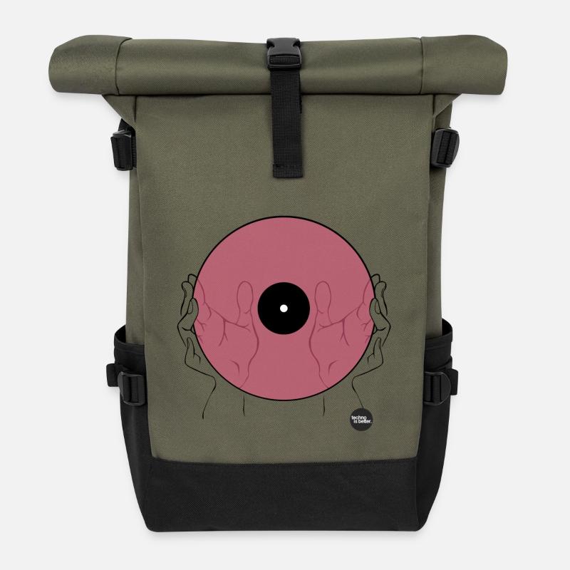 techno permet de jouer - Sac à dos roll top - olive/noir