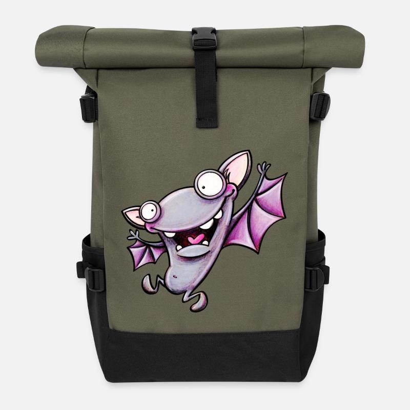 bat - Rolltop Rucksack - Olive/Schwarz