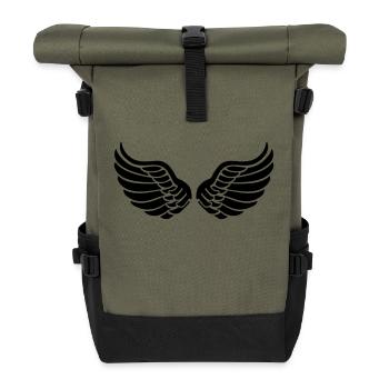 wings_f1 - Sac à dos roll top - olive/noir - Devant