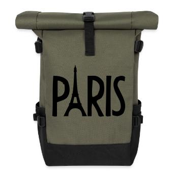 Eiffel Tower France Paris - Sac à dos roll top - olive/noir - Devant