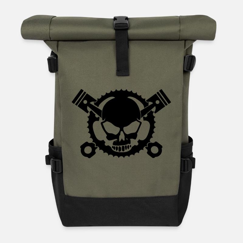 Motocrosshead - Rolltop Rucksack - Olive/Schwarz