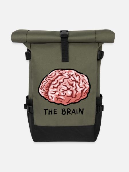 THE BRAIN - Rolltop Rucksack - Olive/Schwarz