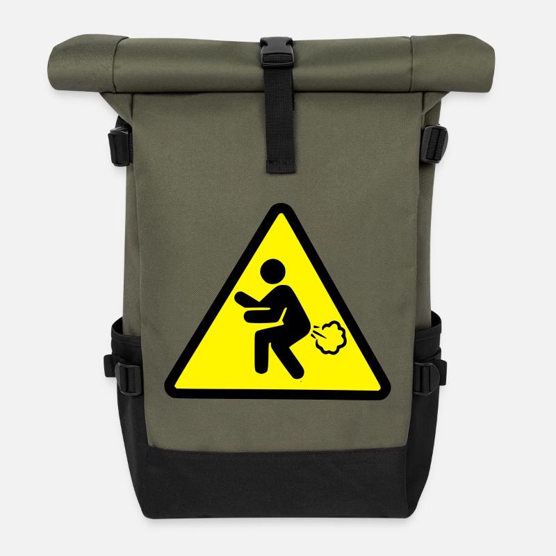 pet - Sac à dos roll top - olive/noir