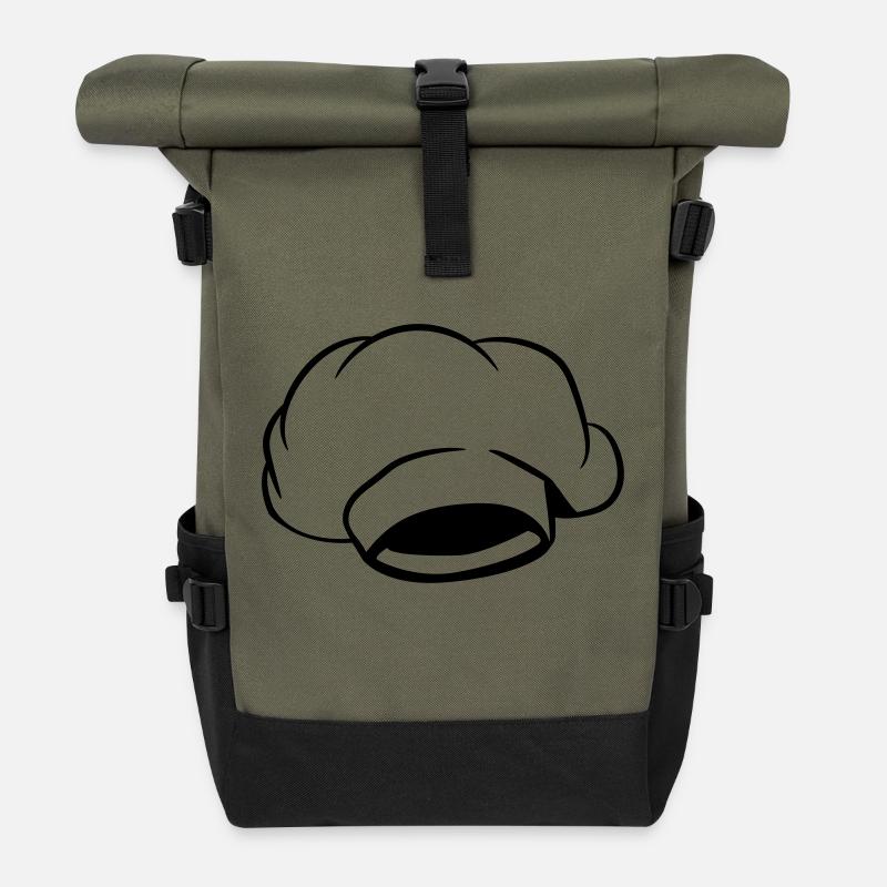 cuisinier chapeau de chef de cuisine - Sac à dos roll top - olive/noir