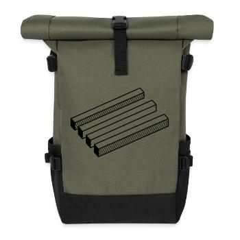 illusion d'optique - Sac à dos roll top - olive/noir - Devant