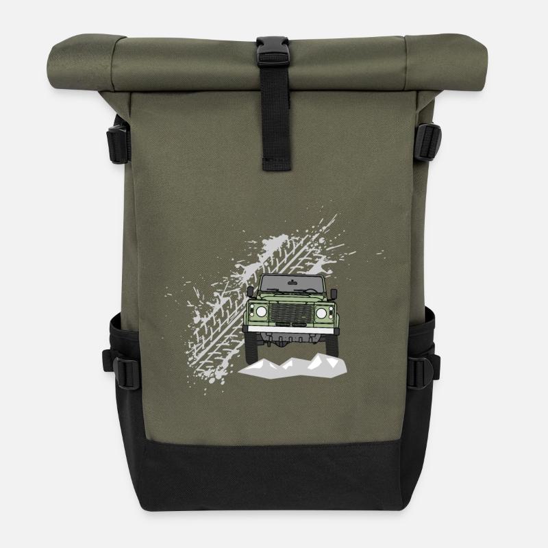 Defender Splash Front - Rolltop Rucksack - Olive/Schwarz
