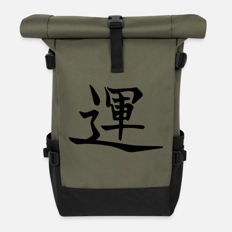 Glück - Rolltop Rucksack - Olive/Schwarz