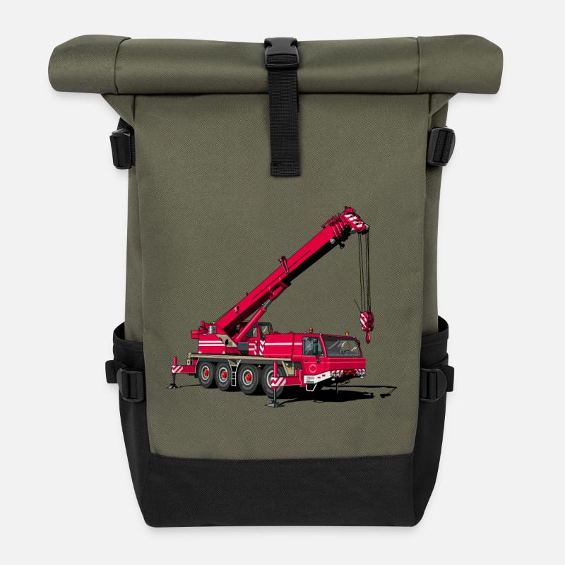 Mobilkran - Rolltop Rucksack - Olive/Schwarz