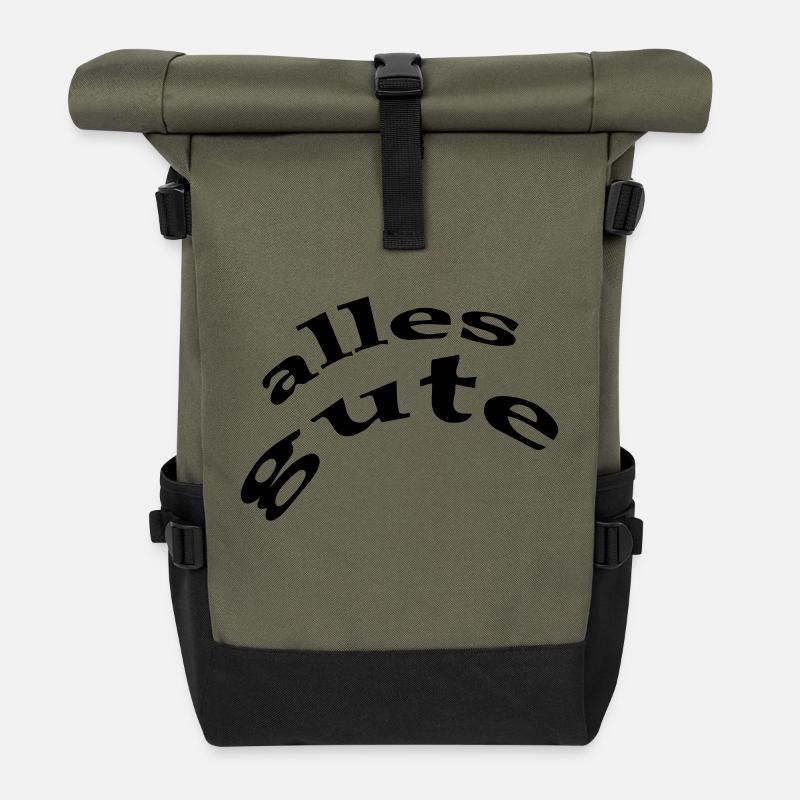 alles gute - Rolltop Rucksack - Olive/Schwarz