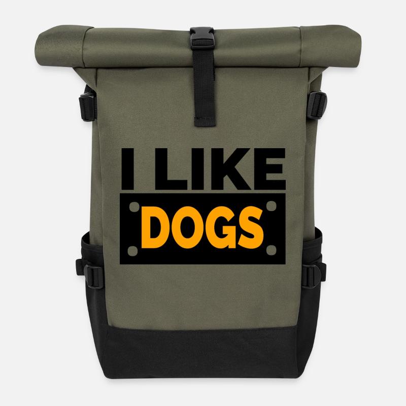 Canine - Sac à dos roll top - olive/noir