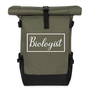 Biologist Proud Graduated Biology Student - Roll Top Backpack - olive/black - Front