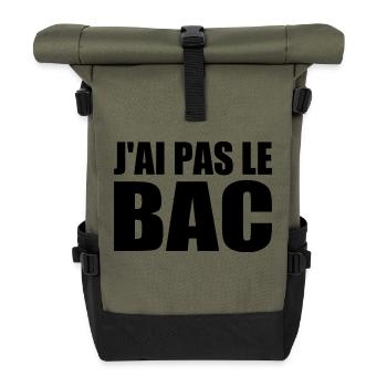 j'ai pas le bac - Sac à dos roll top - olive/noir - Devant