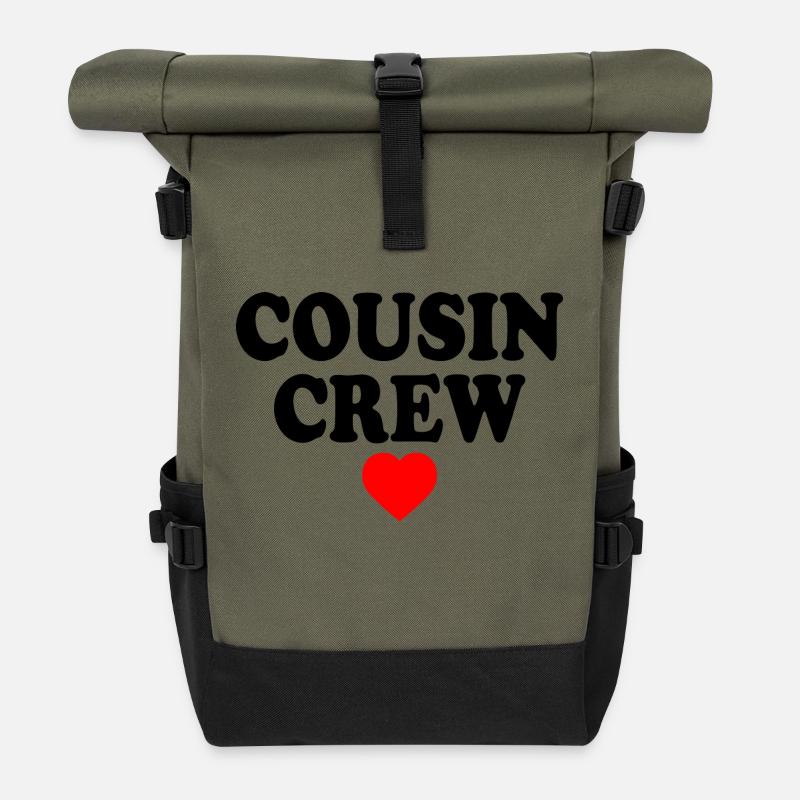 Cousin crew - Rolltop Rucksack - Olive/Schwarz