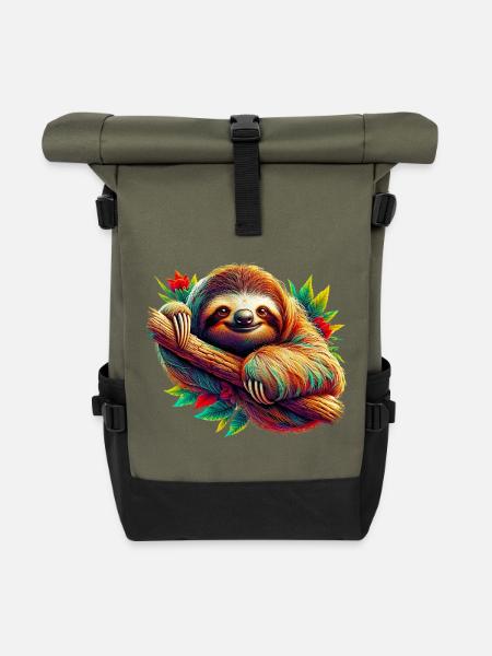 Faultier - Rolltop Rucksack - Olive/Schwarz