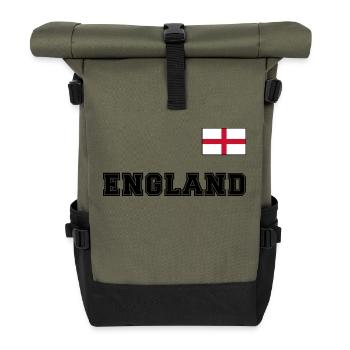 ENGLAND jersey look with flag flag on the chest - Roll Top Backpack - olive/black - Front