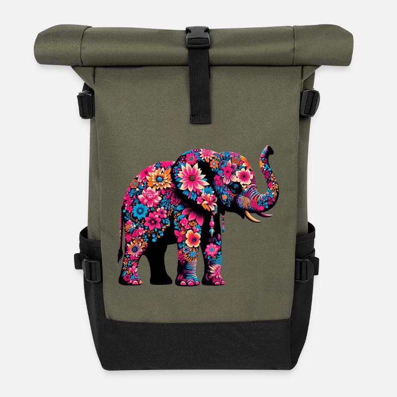 Elefant - Rolltop Rucksack - Olive/Schwarz