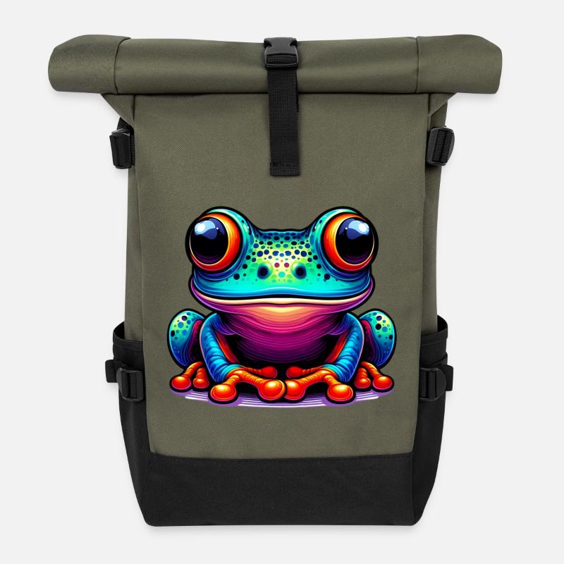 Frosch - Rolltop Rucksack - Olive/Schwarz