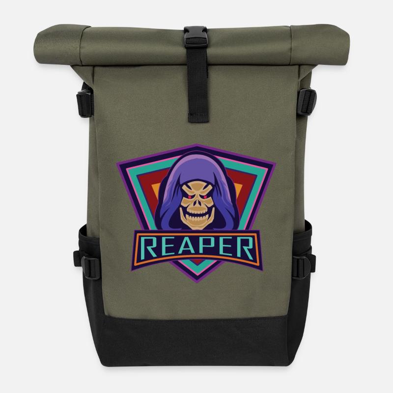 Sensenmann Reaper. - Rolltop Rucksack - Olive/Schwarz