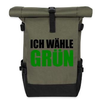 I choose green - Roll Top Backpack - olive/black - Front